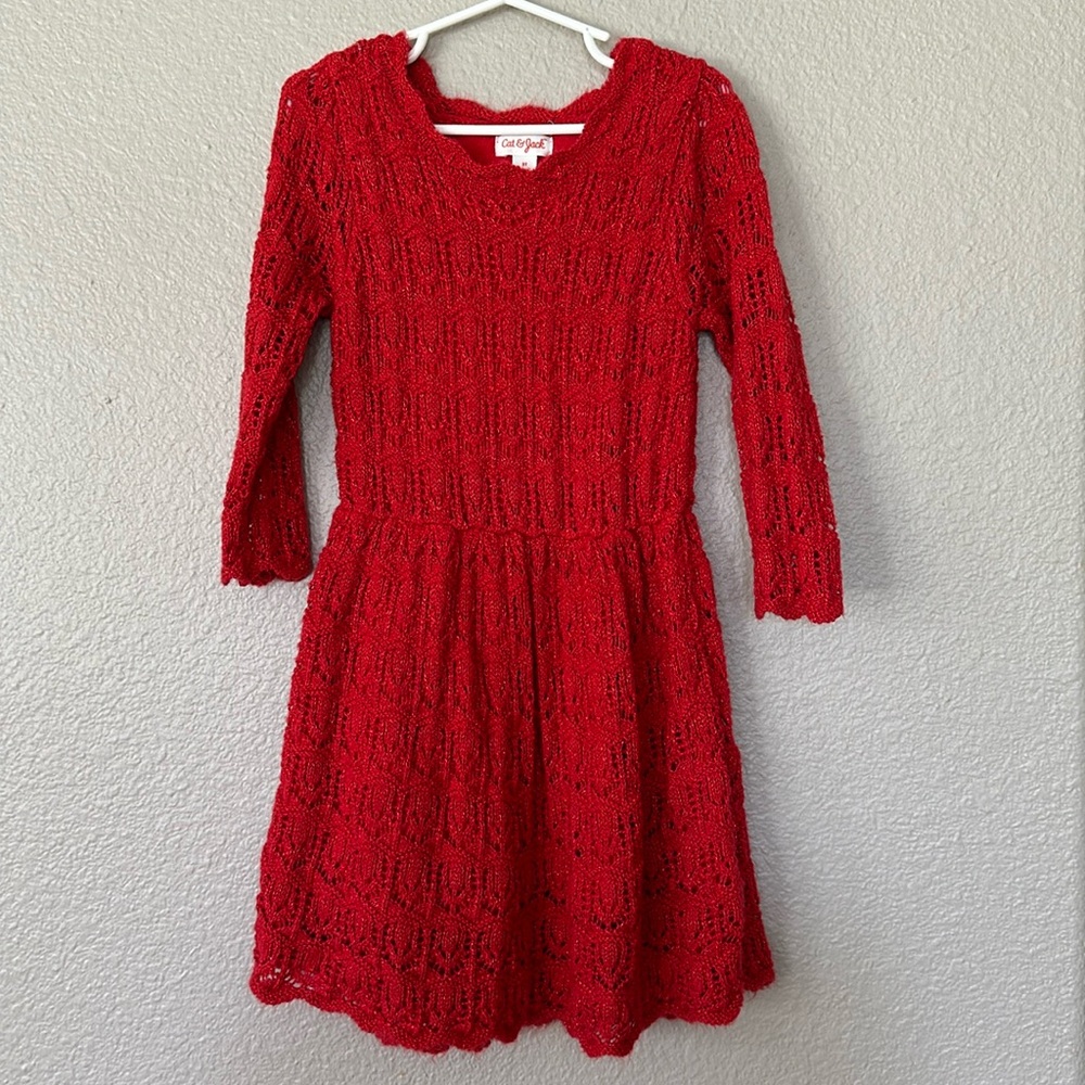 Cat & Jack Red Knit Dress